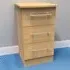 Sherwood 3 Drawer Bedside Cabinet - Brown, Oak