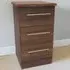 Sherwood 3 Drawer Bedside Cabinet - Brown, Walnut