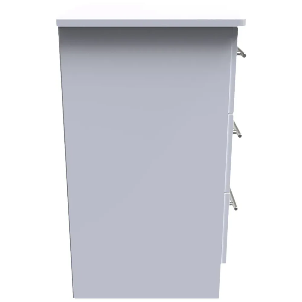 Sherwood 3 Drawer Bedside Cabinet - White