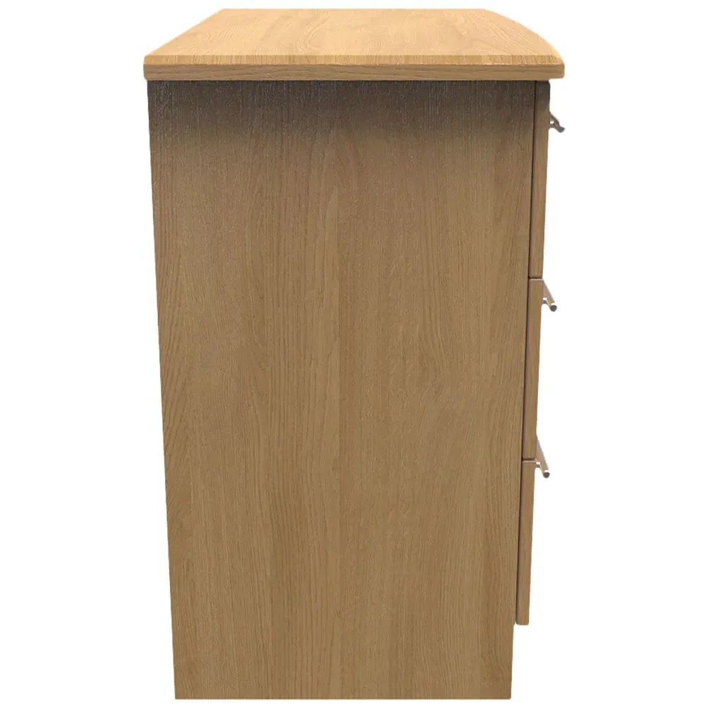 Sherwood 3 Drawer Chest of Drawers - Brown, Oak