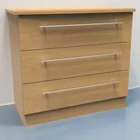 Sherwood 3 Drawer Chest of Drawers - Brown, Oak