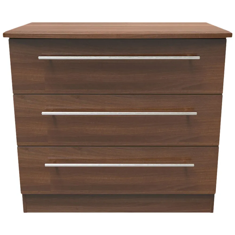 Sherwood 3 Drawer Chest of Drawers - Noche Walnut