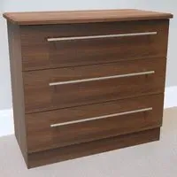 Sherwood 3 Drawer Chest of Drawers - Noche Walnut