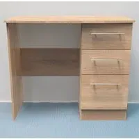 Sherwood 3 Drawer Vanity Unit - Brown, Bardolino Oak