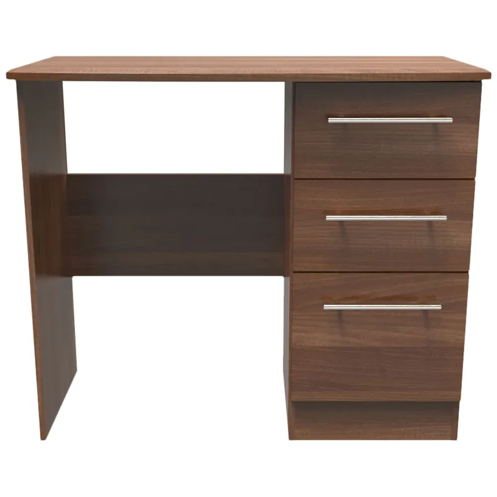 Sherwood 3 Drawer Vanity Unit - Brown, Walnut