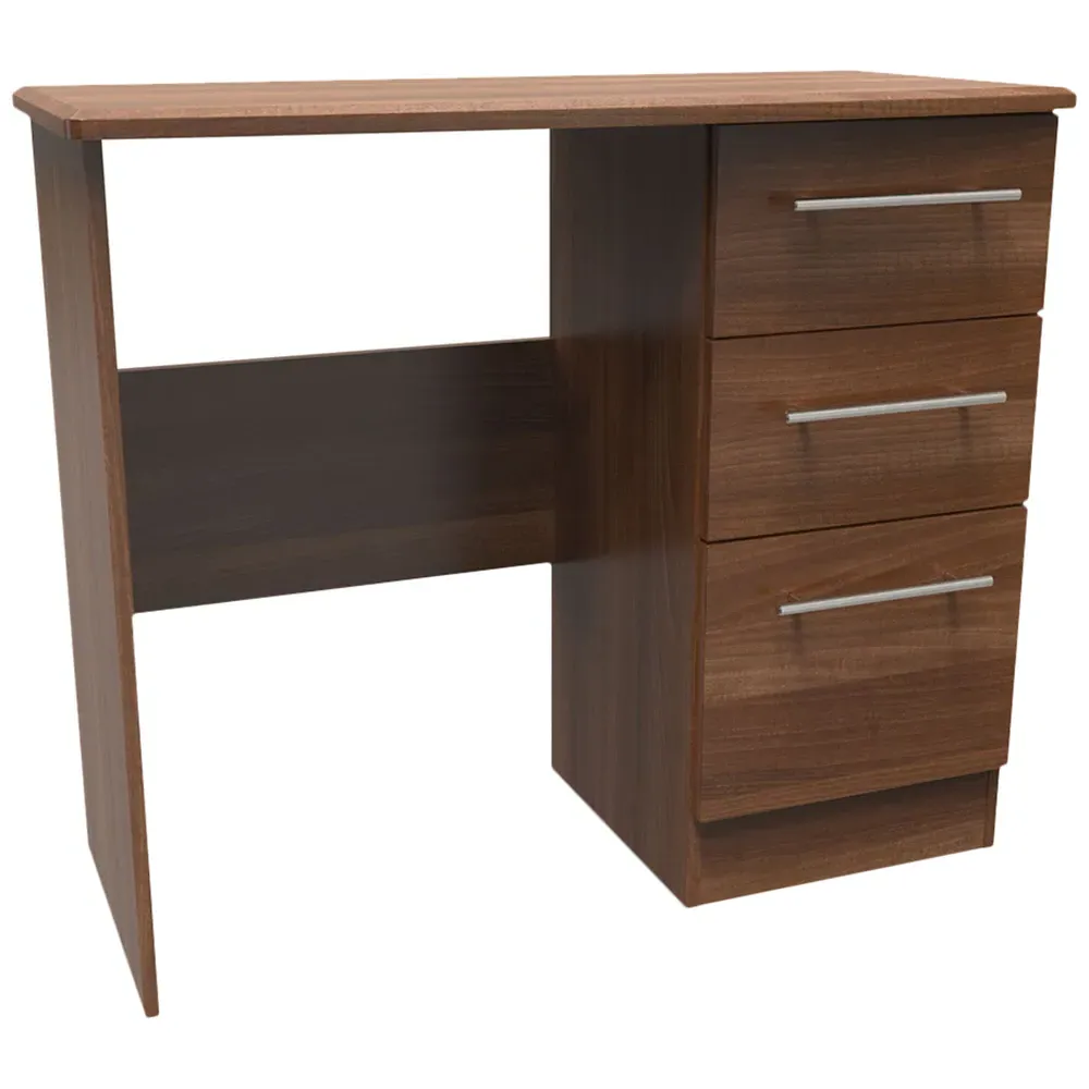 Sherwood 3 Drawer Vanity Unit - Brown, Walnut