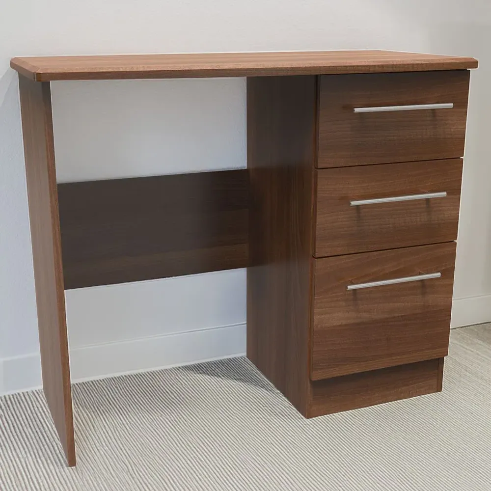Sherwood 3 Drawer Vanity Unit - Brown, Walnut
