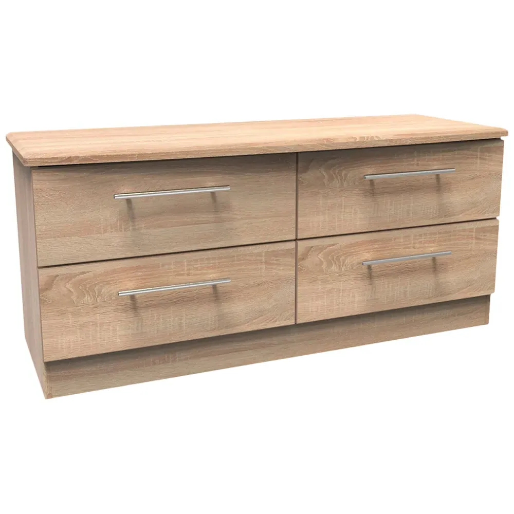 Sherwood 4 Drawer Bed Box - Brown, Bardolino Oak
