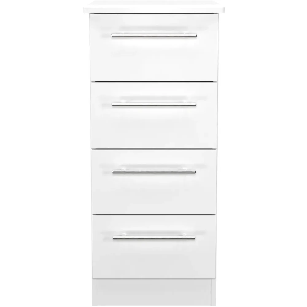 Sherwood 4 Drawer Bedside Cabinet - White