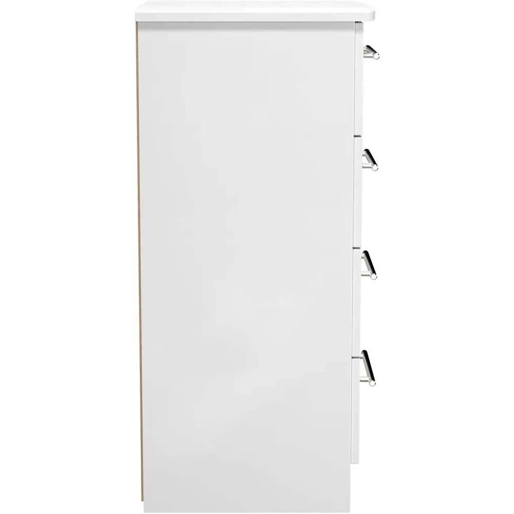 Sherwood 4 Drawer Bedside Cabinet - White