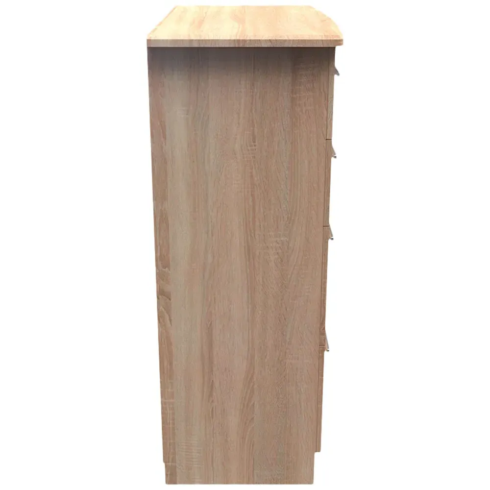 Sherwood 4 Drawer Deep Chest of Drawers - Brown, Bardolino Oak