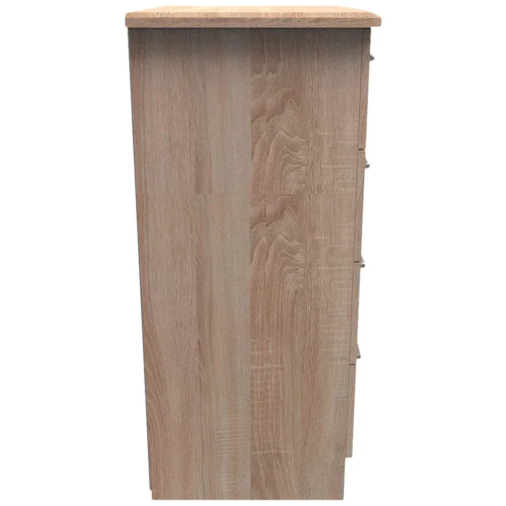 Sherwood 4 Drawer Midi Chest of Drawers - Brown, Oak