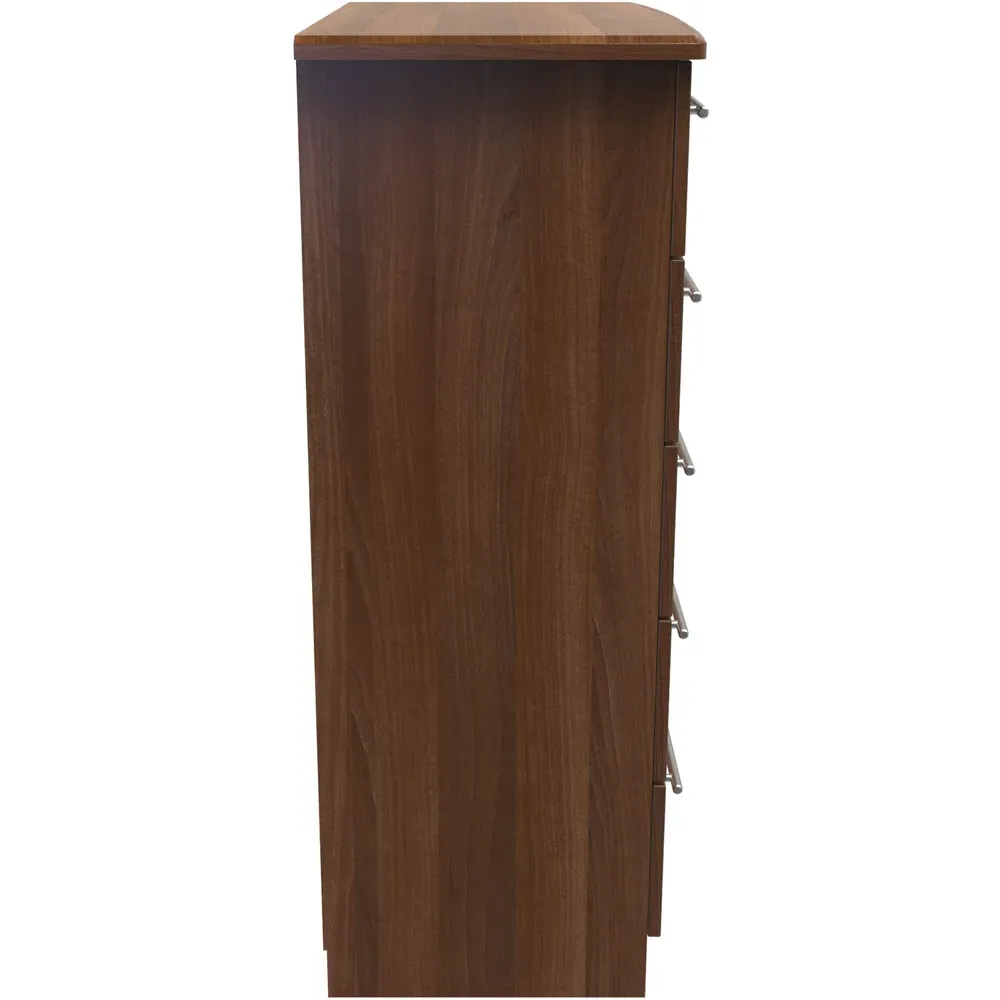 Sherwood 5 Drawer Chest of Drawers - Noche Walnut