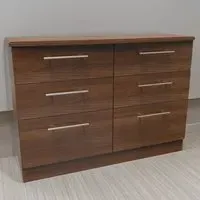 Sherwood 6 Drawer Chest of Drawers - Noche Walnut
