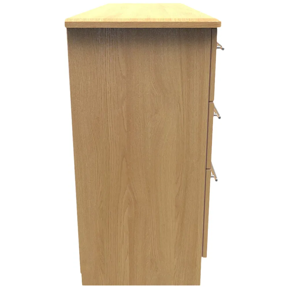 Sherwood 6 Drawer Kneehole Desk - Brown, Oak