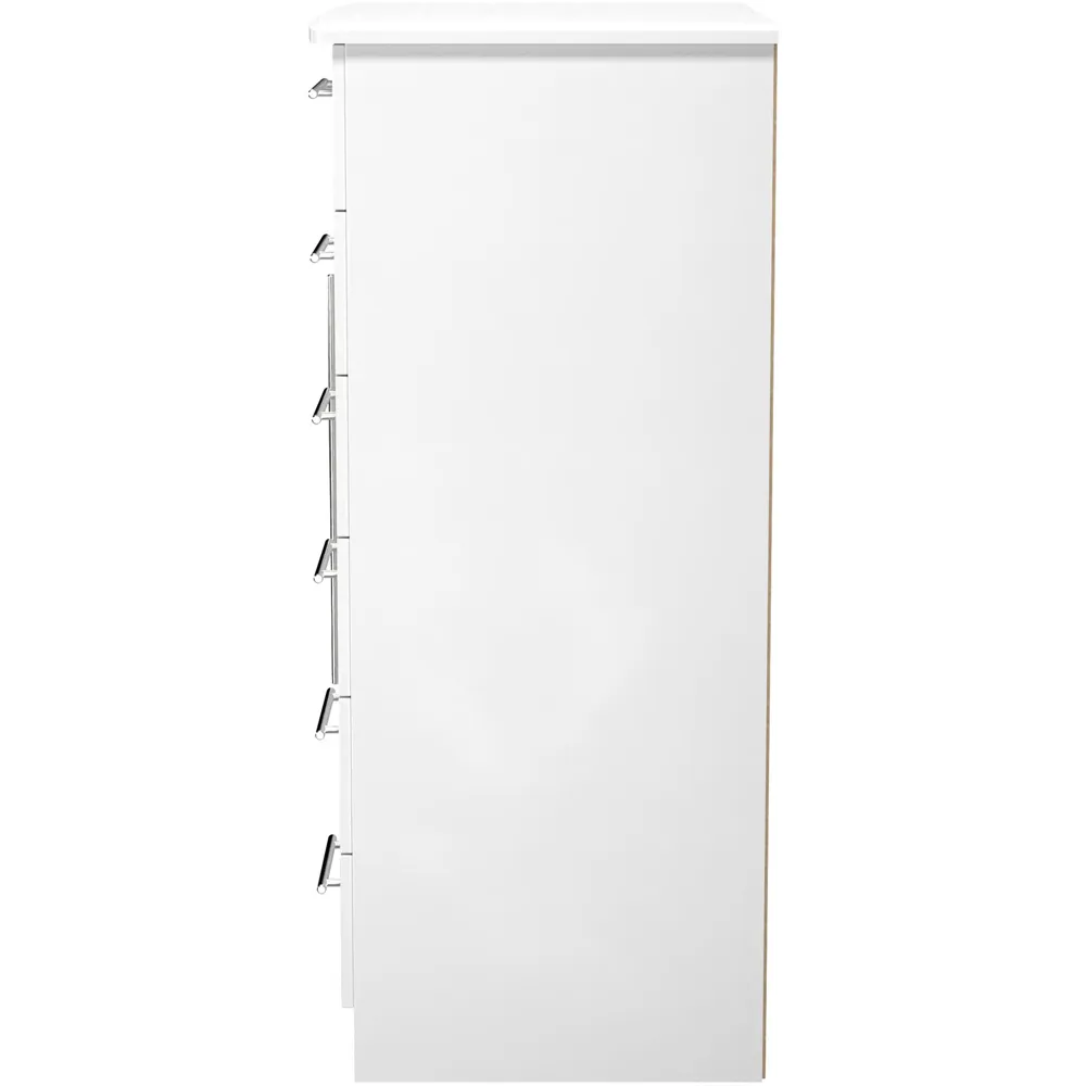 Sherwood Single Door 6 Drawer Wardrobe - White
