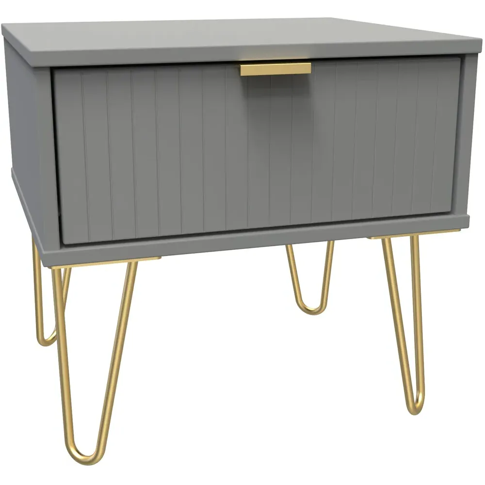 Single Drawer Bedside Table - Dusk Grey