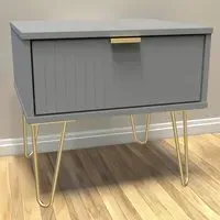 Single Drawer Bedside Table - Dusk Grey