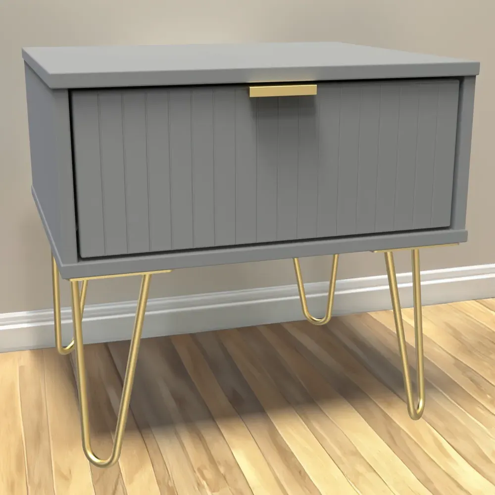 Single Drawer Bedside Table - Dusk Grey image
