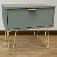 Single Drawer Bedside Table - Reed Green
