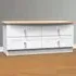 Sussex 4 Drawer Large Chest of Drawers - White Ash, Bardolino Oak