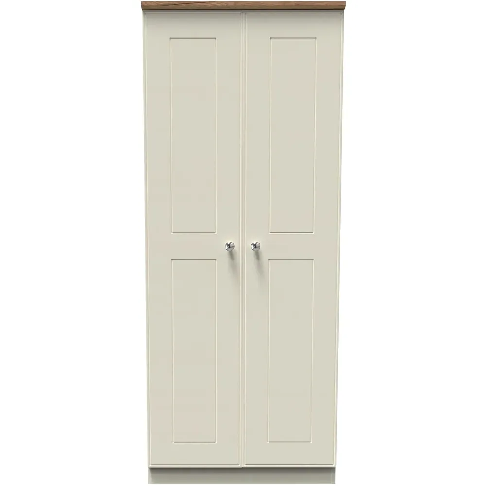 Victoria 2 Door Wardrobe - Cream, Ash