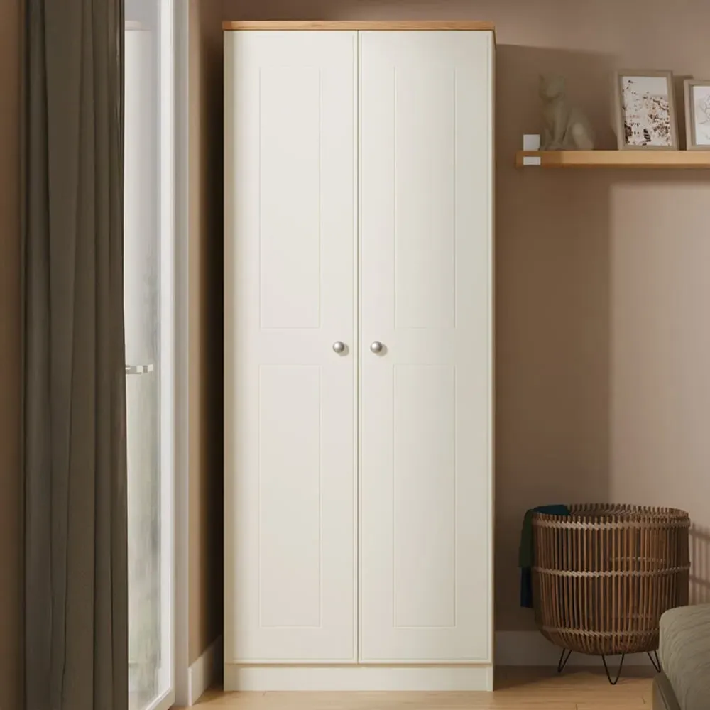 Victoria 2 Door Wardrobe - Cream, Ash