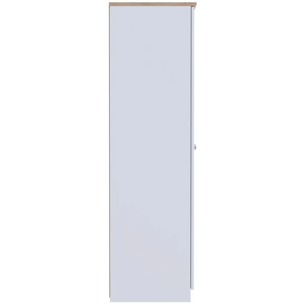 Victoria 2 Door Wardrobe - White, Oak