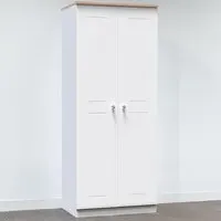 Victoria 2 Door Wardrobe - White, Oak