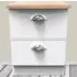 Victoria 2 Drawer Bedside Cabinet - White, Ash