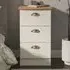 Victoria 3 Drawer Bedside Cabinet - Cream, Ash