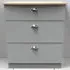 Victoria 3 Drawer Chest of Drawers - Grey, Oak