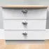 Victoria 3 Drawer Chest of Drawers - White, Ash