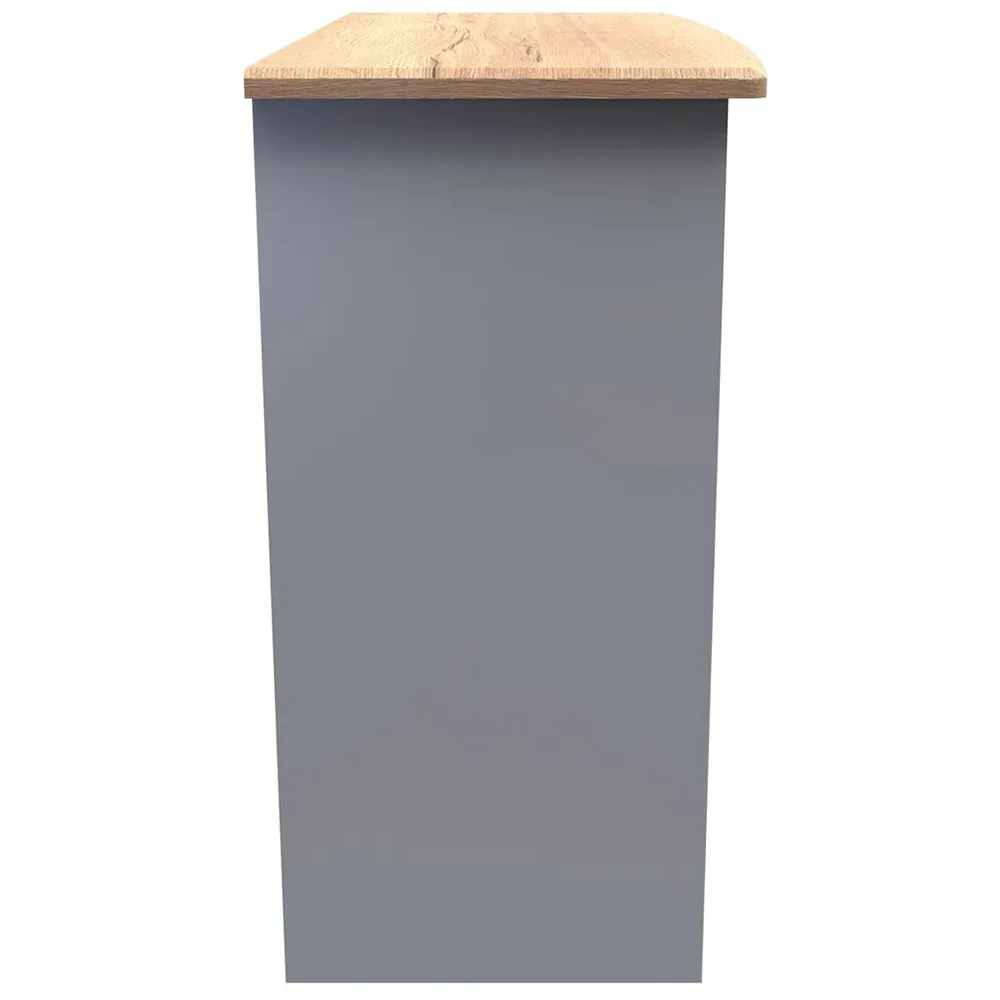 Victoria 3 Drawer Computer Desk - Grey, Oak