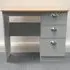 Victoria 3 Drawer Computer Desk - Grey, Oak