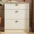 Victoria 3 Drawer Deep Chest of Drawers - Cream, Ash