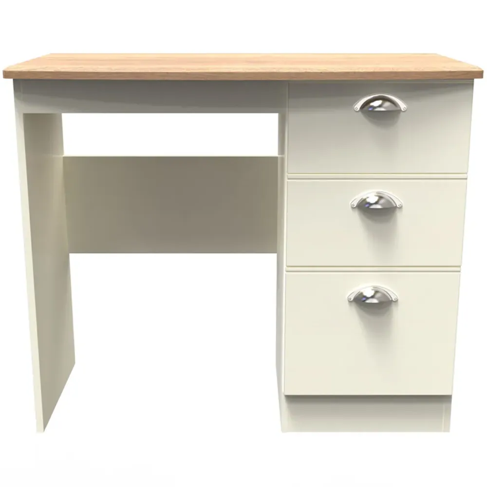 Victoria 3 Drawer Vanity Unit - Cream, Ash
