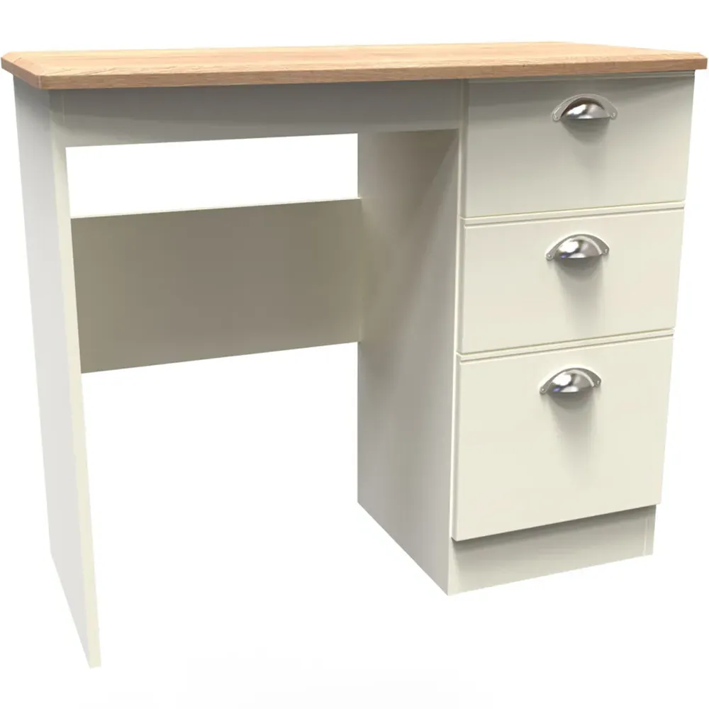 Victoria 3 Drawer Vanity Unit - Cream, Ash