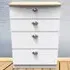 Victoria 4 Drawer Chest of Drawers - White, Ash