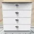 Victoria 4 Drawer Chest of Drawers - White, Ash
