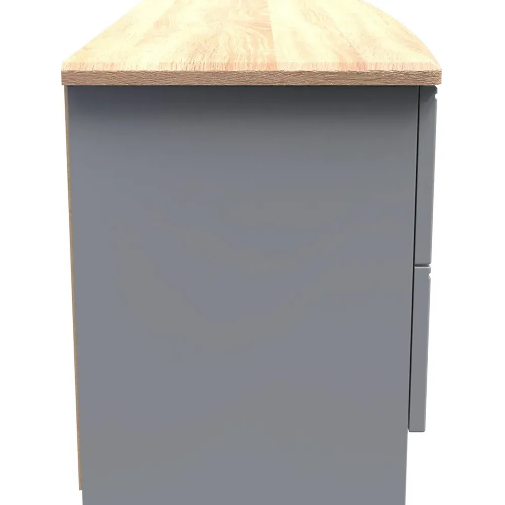 Victoria 4 Drawer Storage Box - Grey, Oak