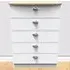 Victoria 5 Drawer Chest of Drawers - White, Ash