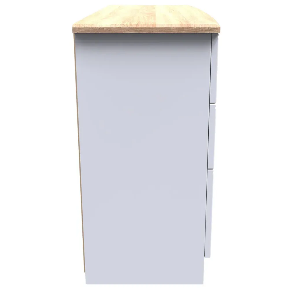 Victoria 6 Drawer Chest of Drawers - White, Oak
