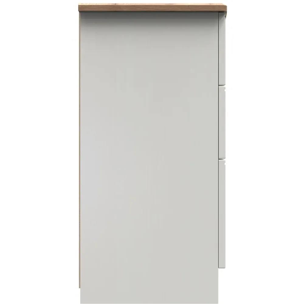 Victoria 6 Drawer Wide Chest of Drawers - Cream, Ash