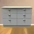 Victoria 6 Drawer Wide Chest of Drawers - Grey, Ash