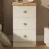 Warwick 3 Drawer Bedside Cabinet - Cream, Ash