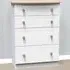 Warwick 4 Drawer Chest of Drawers - White, Ash and Oak