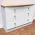 Warwick 6 Drawer Wide Chest of Drawers - White, Ash and Oak