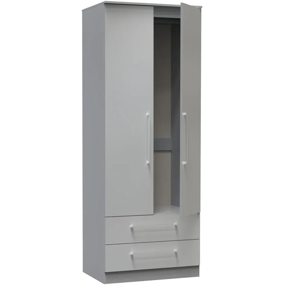 Worcester 2 Door 2 Drawer Wardrobe - Grey