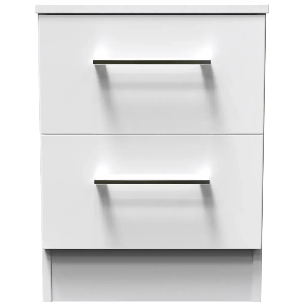 Worcester 2 Drawer Bedside Cabinet - White